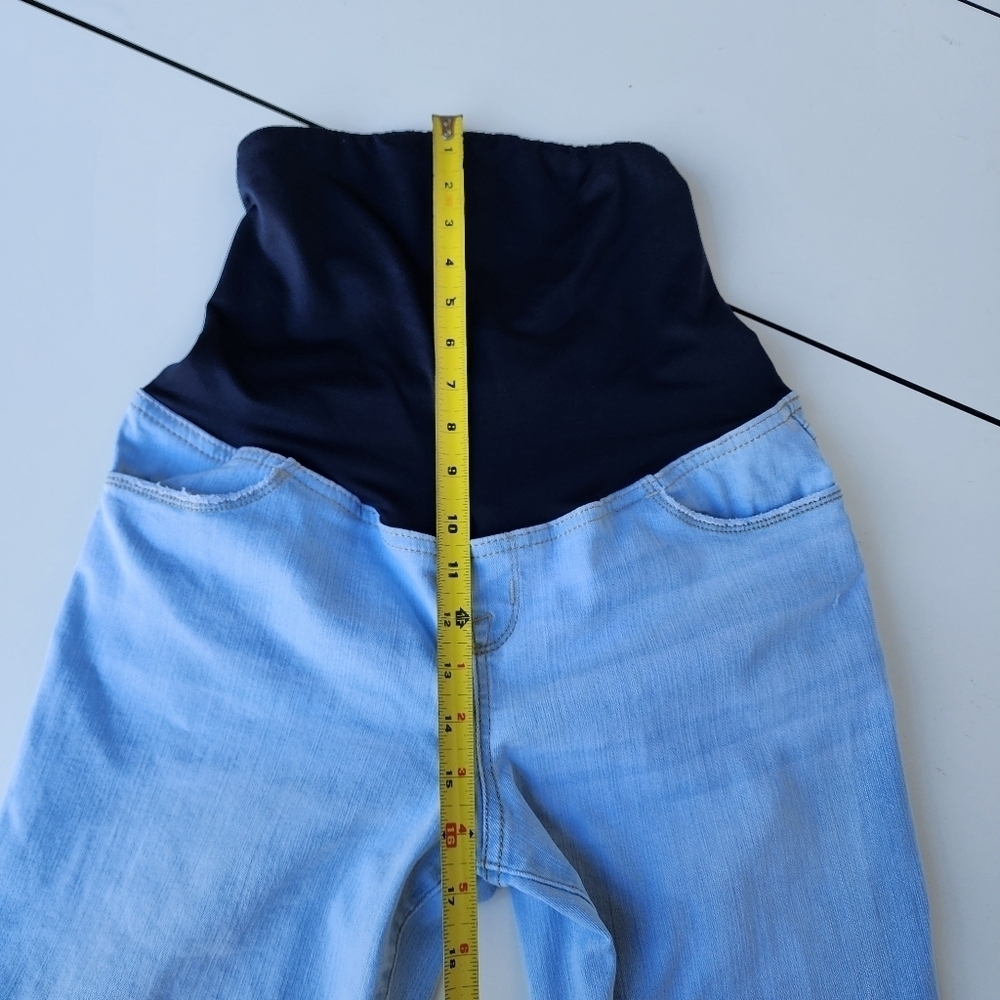 Isabel Maternity Light Blue Denim Pockets Full Panel Stretch Skinny Jeans 6 - Picture 4 of 9